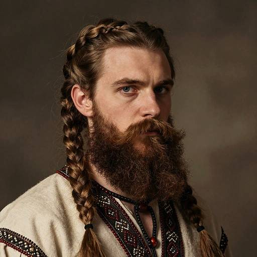 Rugged Russian Beard Styles with Braids