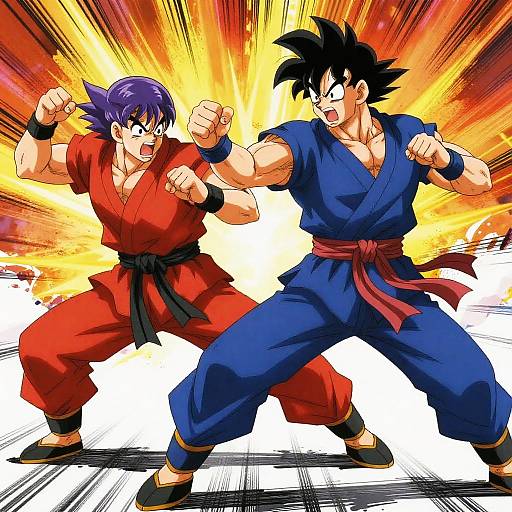 Dynamic Anime Martial Arts Battle