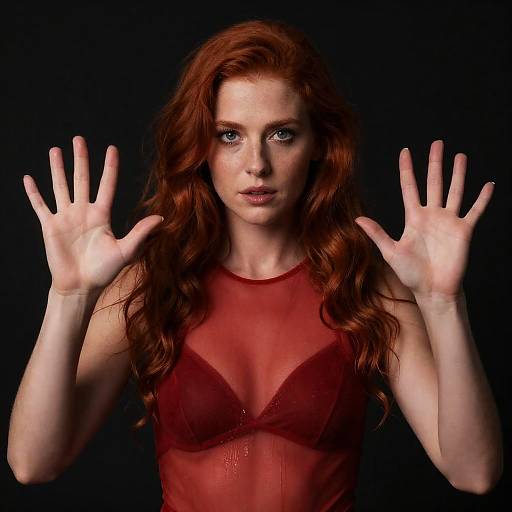 Striking Portrait of a Red-Haired Woman