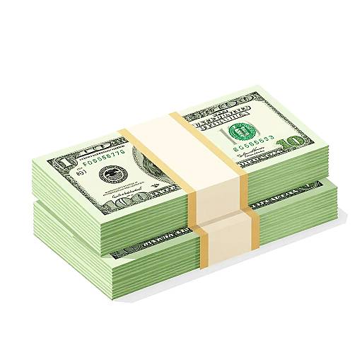 Vibrant Money Stack Illustration