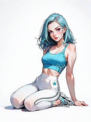 Sporty Woman in Coordinated Athleisure Set