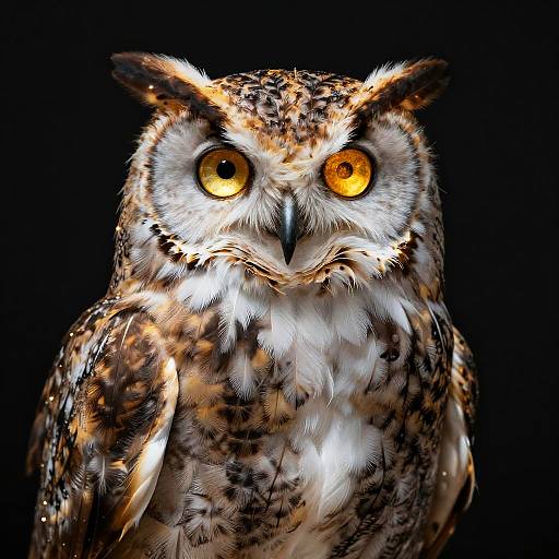 Baroque Celestial Owl Seer Portrait