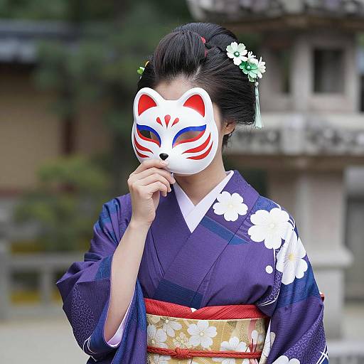 Elegant Japanese Woman in Yukata
