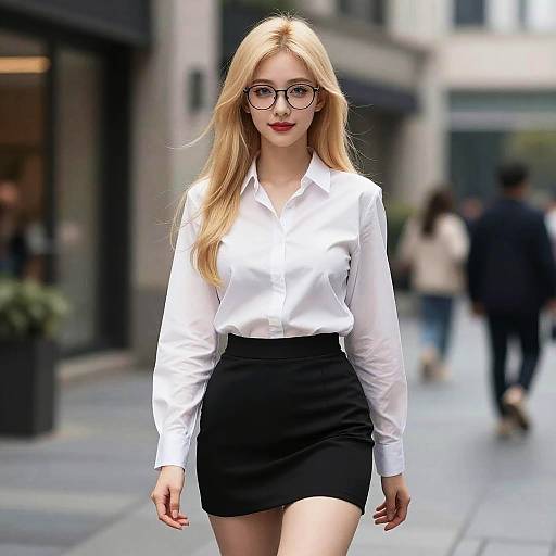 Photorealistic Delicate Blonde Full-Body 8K Portrait