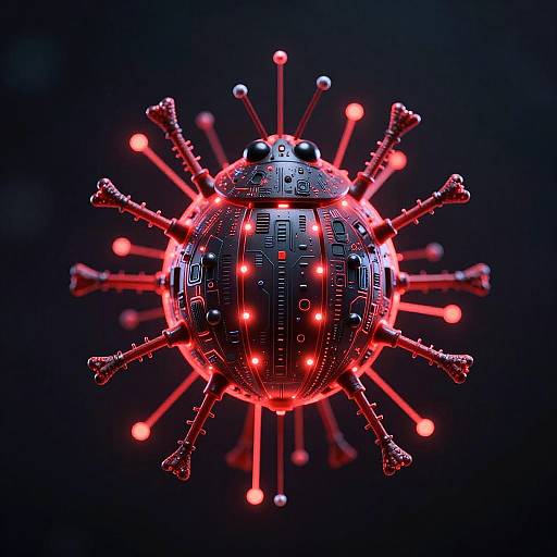 Futuristic Digital Virus Logo
