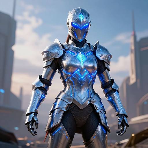 Futuristic Ariana in Shining Armor