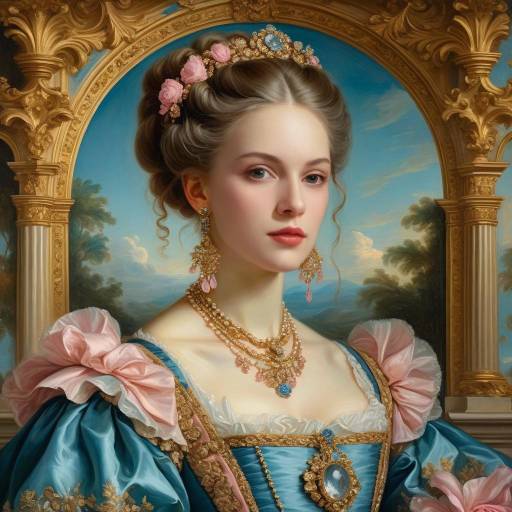 Elegant Baroque Portrait with Rich Textures