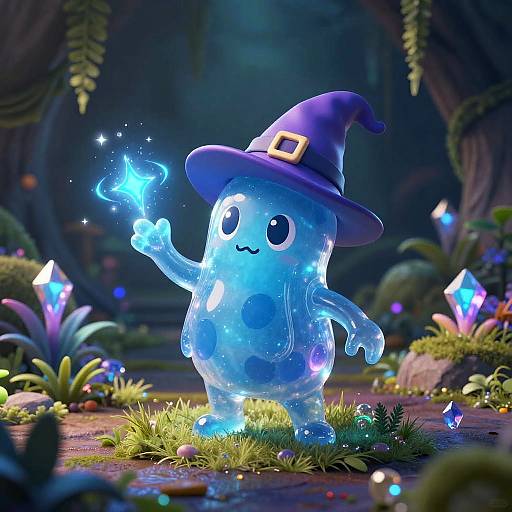Shimmering Blue Slime Wizard