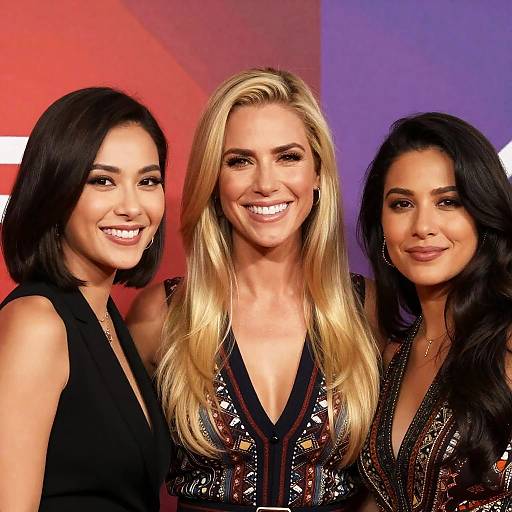 Vibrant Portrait of Three Smiling Women