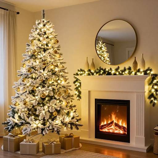 Cozy Christmas Living Room Scene