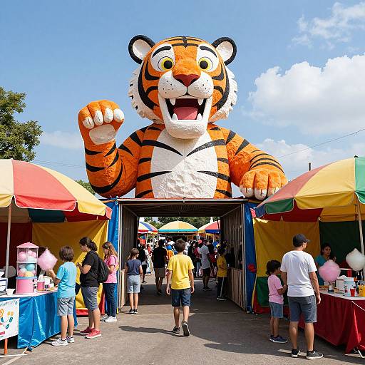 Colossal Tiger Puppet Carnival Entrance