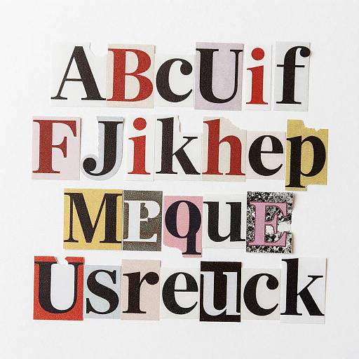 3D Magazine Cutout Letter Collage