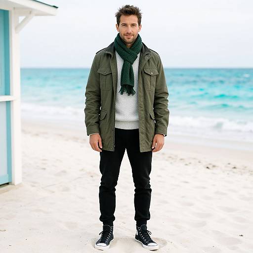 Man in Casual Coastal Outfit