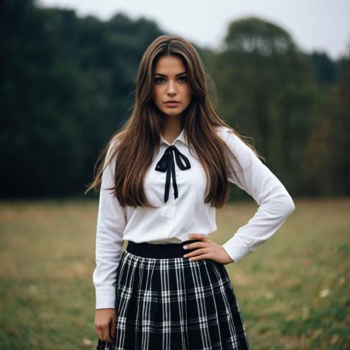 Realistic Outdoor Girl in Skirt Costume