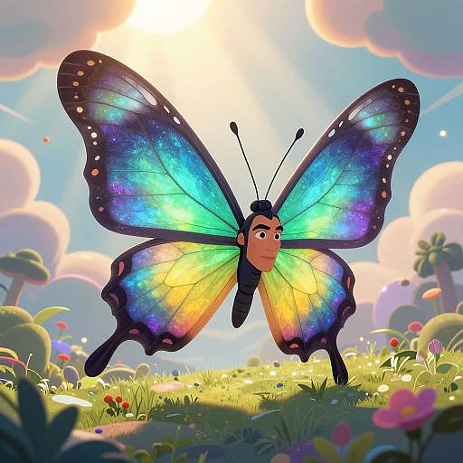 Bioluminescent Butterfly Man Character