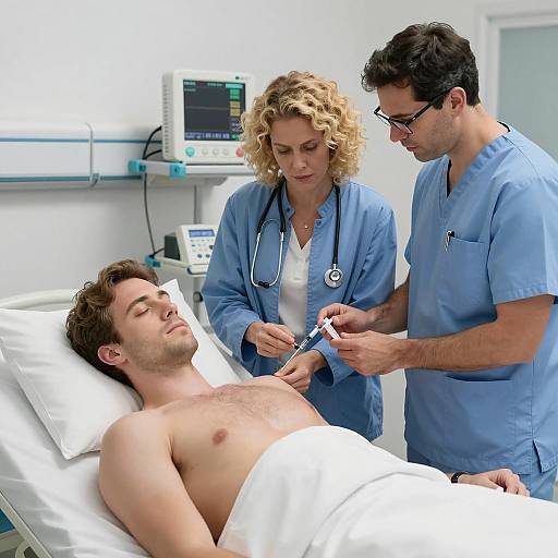 Intense Hospital Scene with Medical Staff