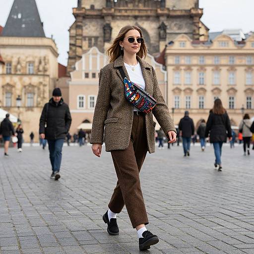 Trendy European Woman in Prague