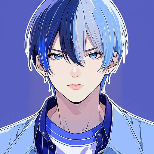 Illustration of Aoyagi touya, project sekai in the style of Randou