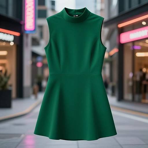 Minimalist Eco-Friendly Deep Green Dress