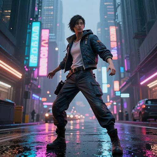 Gisondo in Futuristic Cyberpunk City