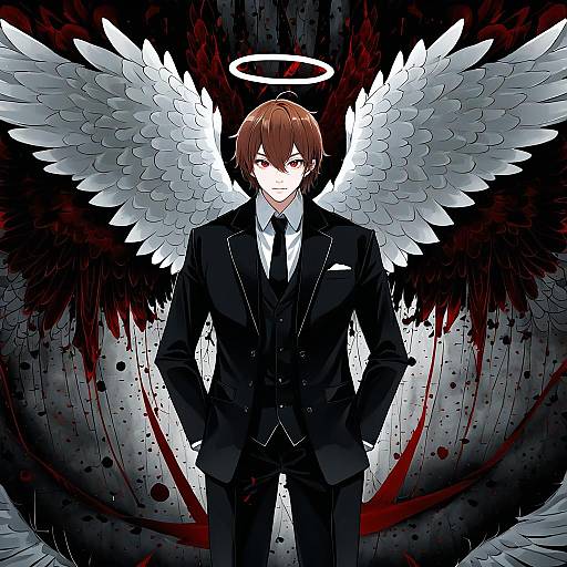 Illustration of Angel devil (chainsaw man), chainsaw man in the style of Kokihanada