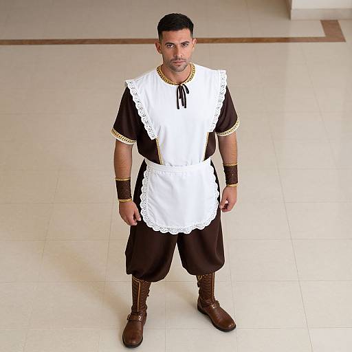 Greek Servant Costume on Tiled Floor