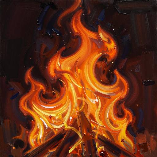 Vibrant Acrylic Flames Unstoppable