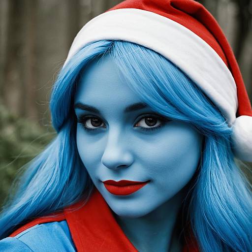 Smurfette Woman Costume Close-Up