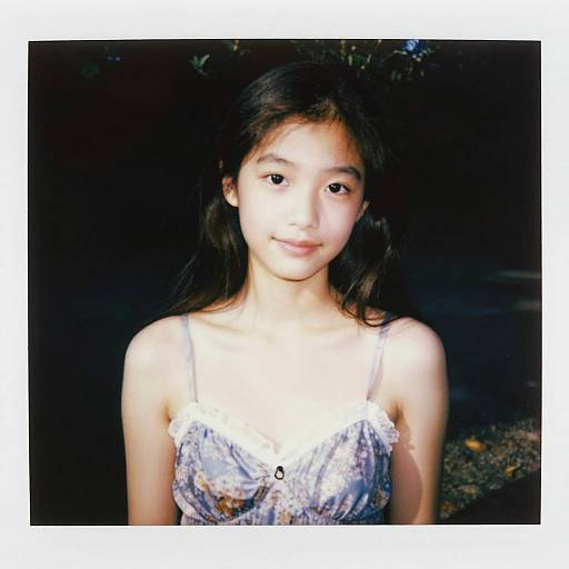 Sunlit Young Woman in Sundress