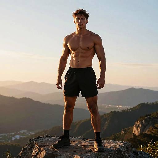 Epic Strong Male Physique at Sunrise