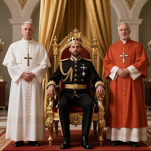 Three Men in Formal Attire Portrait