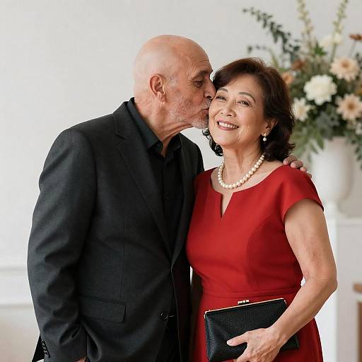 Tender Moment of an Older Couple