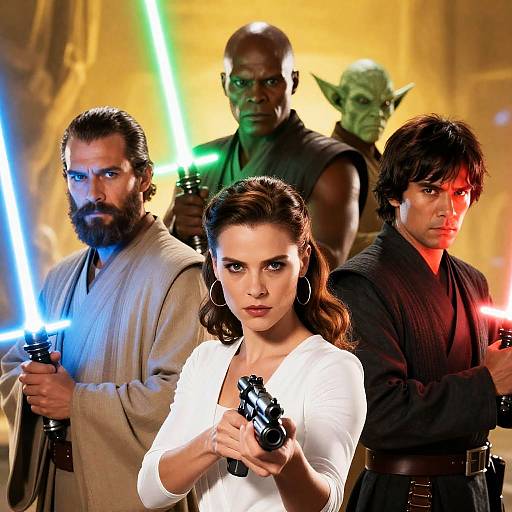 Dynamic Star Wars Character Action Scene