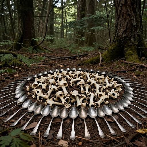 Enchanted Spoon Forest with Bones
