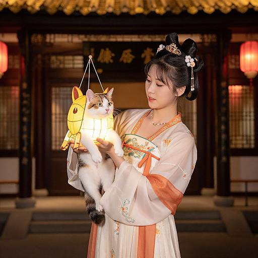 Traditional Chinese Lantern Festival Scene