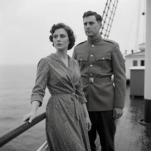 Vintage Maritime Portrait of Couple