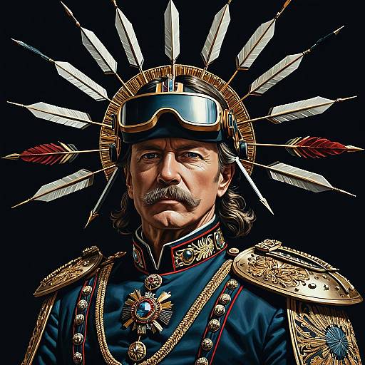 Futuristic General Custer Portrait