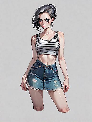 Casual Chic Striped Tank and Skirt