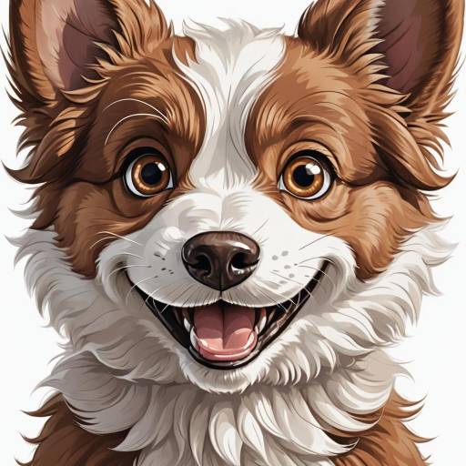 Joyful Cartoon Dog Illustration in Detail