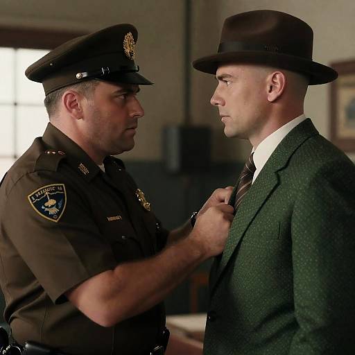 Vintage Photograph of Intense Encounter