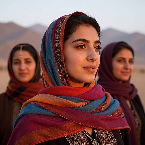 Syrian Women with Cultural Jewelry