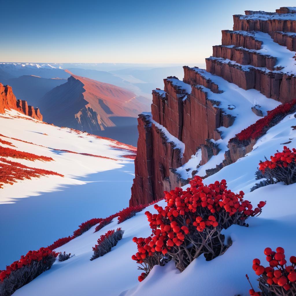 Stunning High-Altitude Cliffs at Dawn