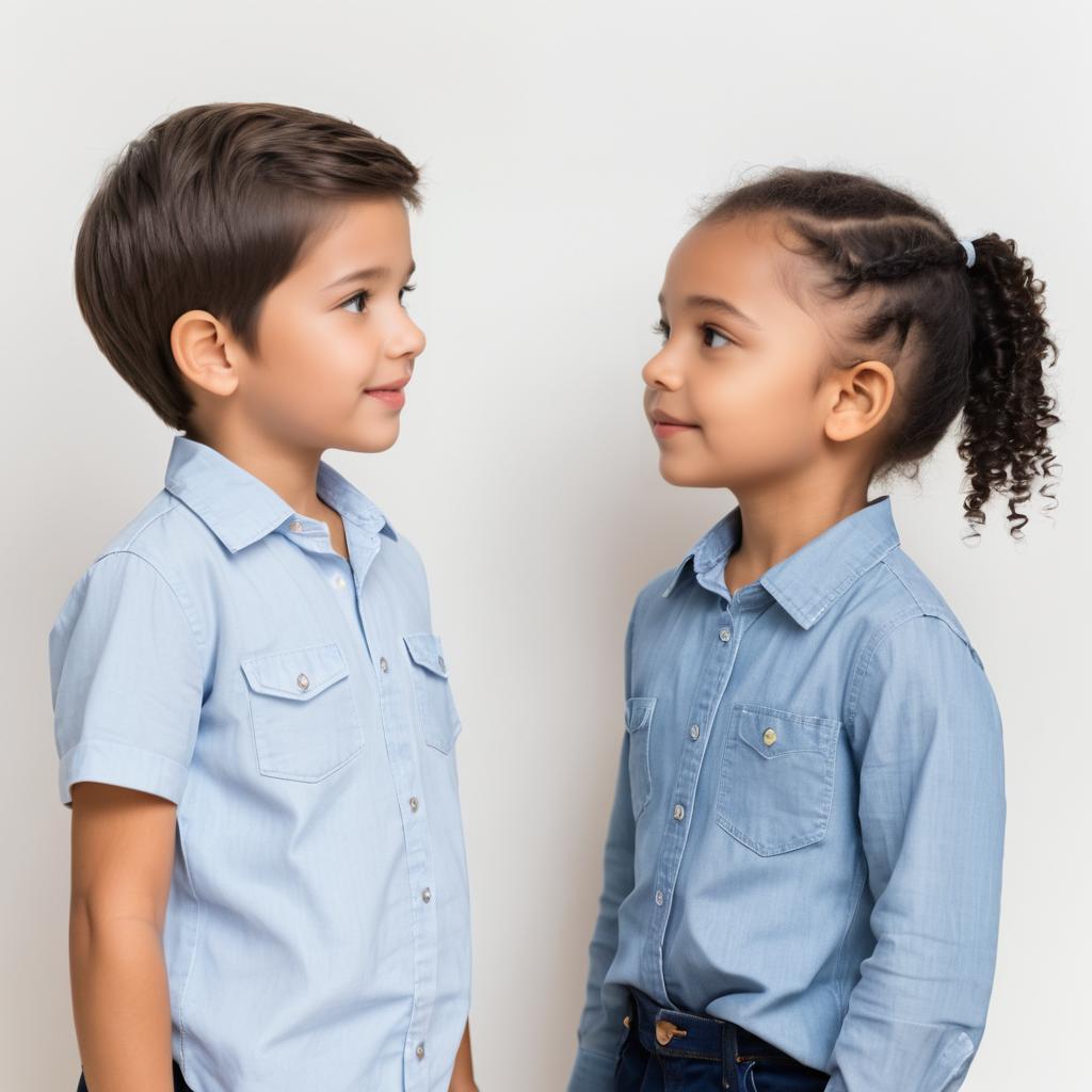 Siblings Engaging in Thoughtful Dialogue