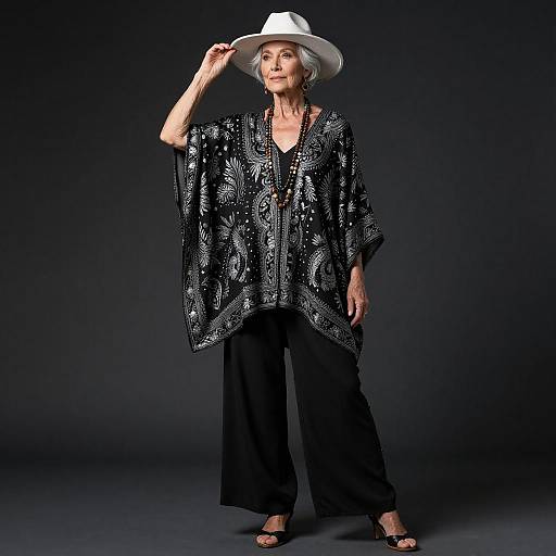 Elegant Bohemian Woman in Silver Styles