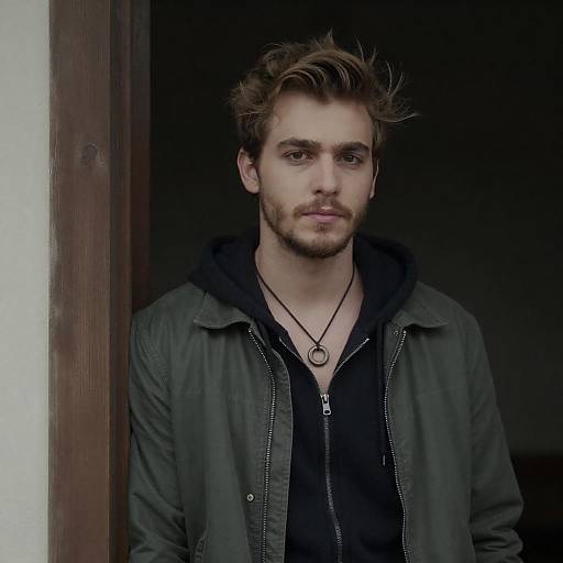 Portrait of a Young Man in Dim Light