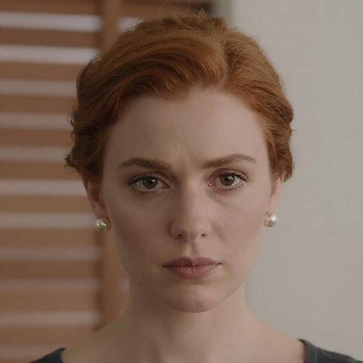 Elegant Woman Portrait with Red Hair