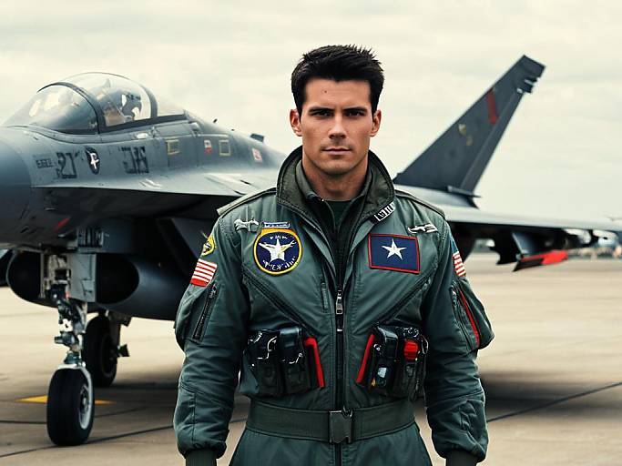 Maverick Top Gun Face Swap Costume