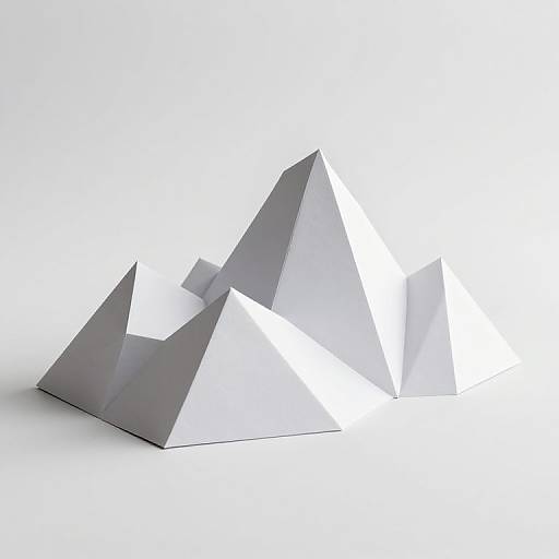 3D Origami-Inspired Folded Mountains