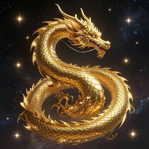 Ethereal Celestial Dragon in Space