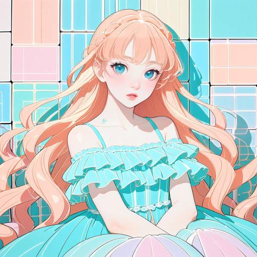 Vibrant Anime Portrait of Young Girl